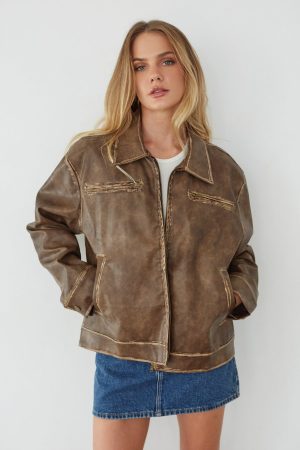 Dylan Faux Leather Jacket