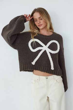 Elliana Knit Bow Sweater