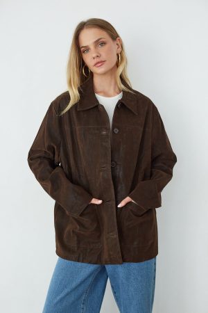 Katniss Oversized Suede Jacket