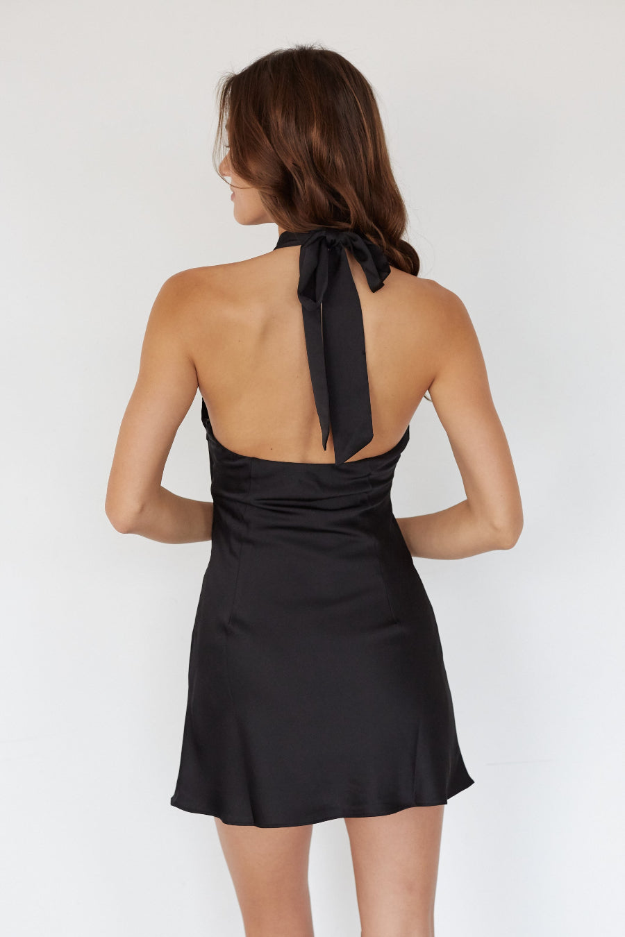 Priscilla Halter Keyhole Mini Dress - Image 4