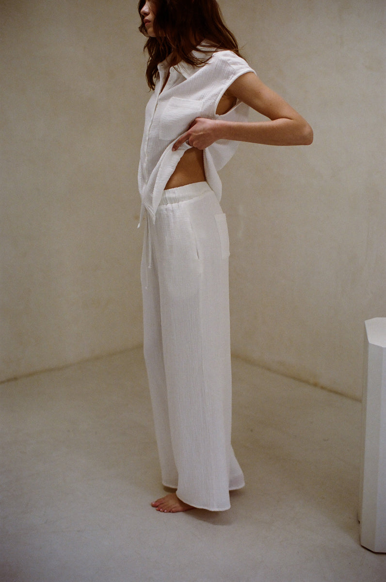 Bruna Cotton Wide Leg Pants - Image 3