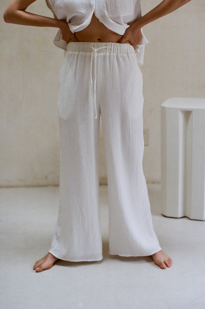 Bruna Cotton Wide Leg Pants - Image 2