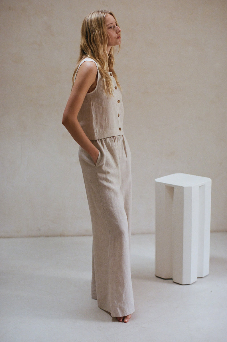 Cove Linen Wide Leg Pants - Image 2
