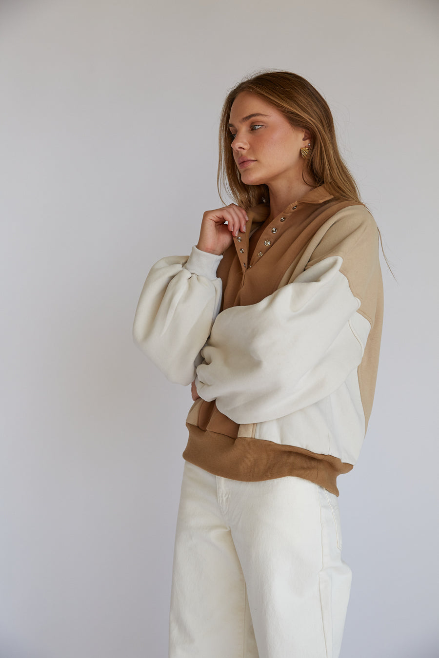 Ivy Quarter Button Pullover Sweatshirt - Image 5