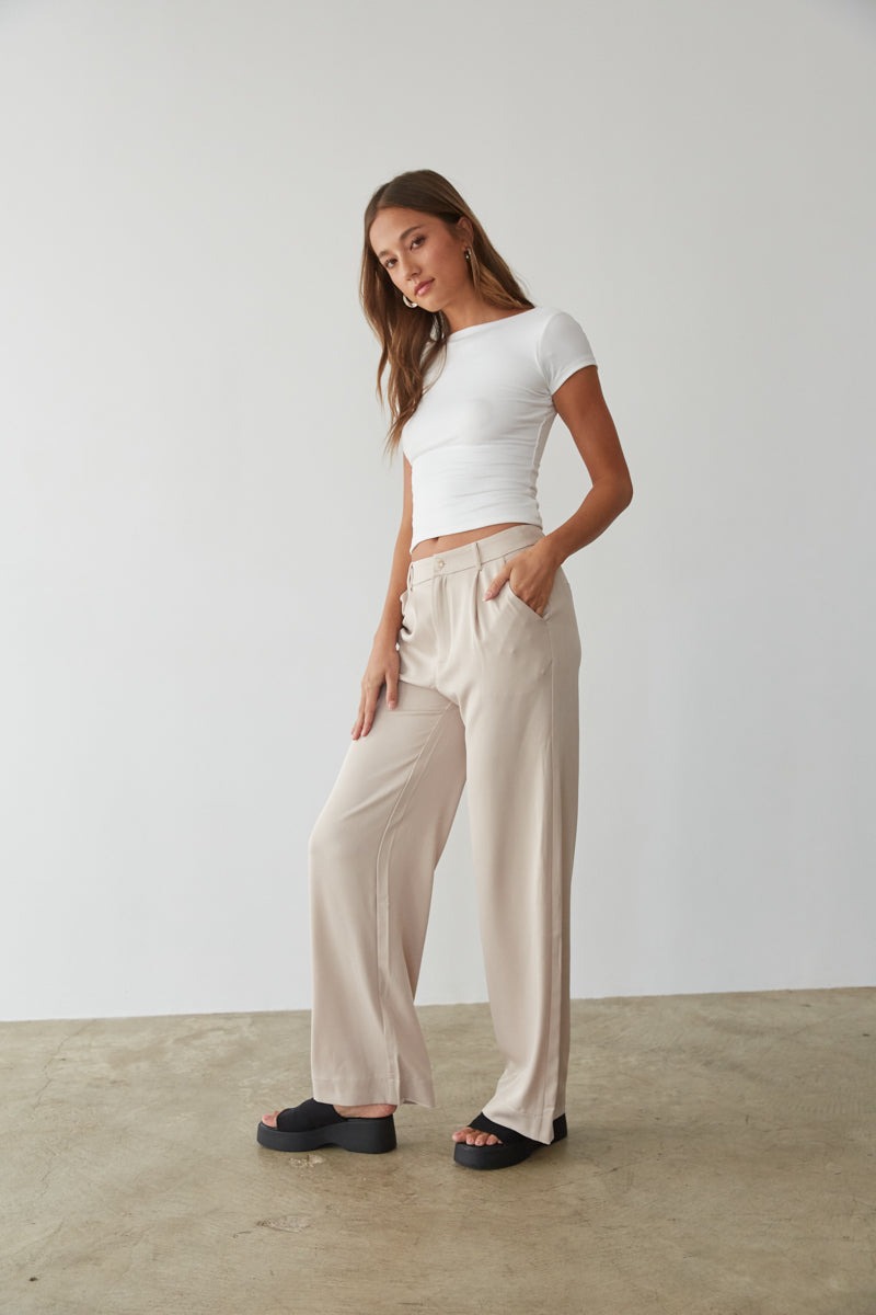 Lyna Wide Leg Trouser Pants - Image 3