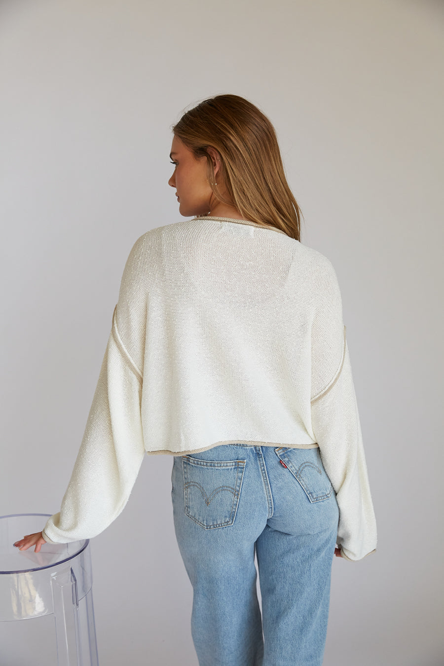 Willa Cropped Knit Sweater - Image 4